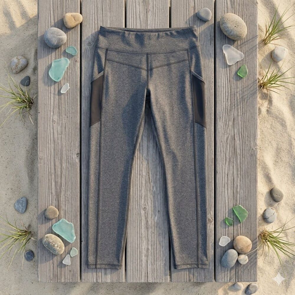 L.A.M. Life And Movement Leggings Womens XL Gray High Waist Athletic